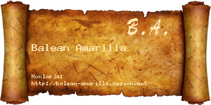 Balean Amarilla névjegykártya